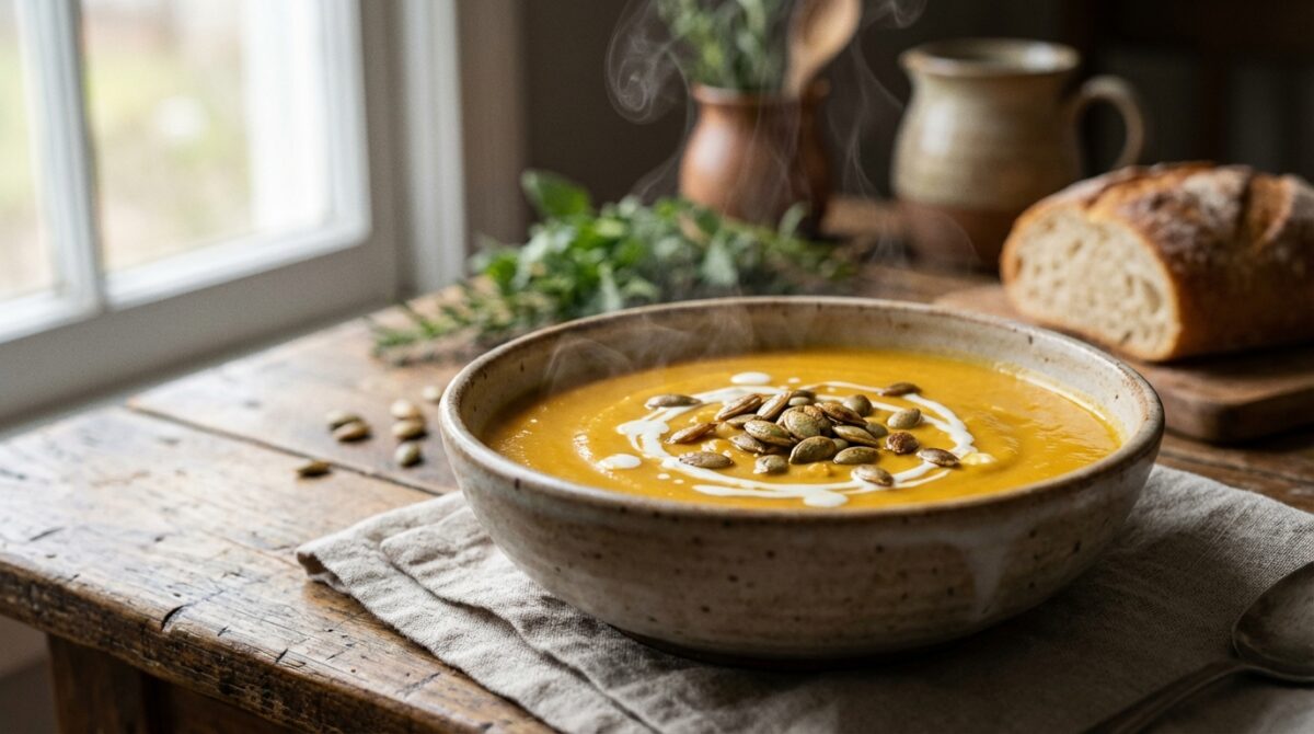 découvrez pourquoi la soupe de potimarron est idéale après un repas de fête : légère, réconfortante et riche en nutriments pour faciliter la digestion.