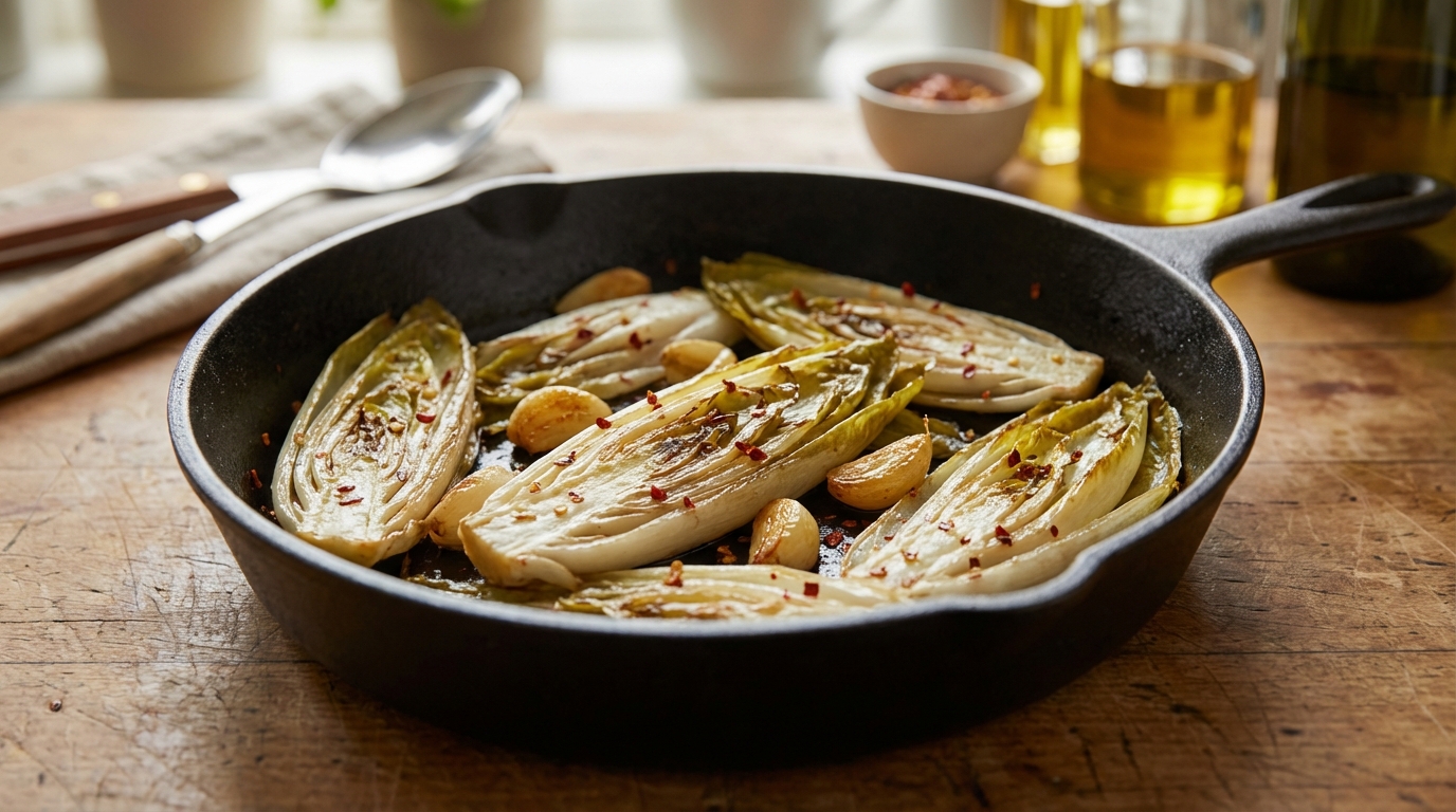 découvrez la chicorée sautée, un accompagnement savoureux qui séduit à chaque fois. préparée de cette façon, elle devient un incontournable dont on ne cesse de redemander.