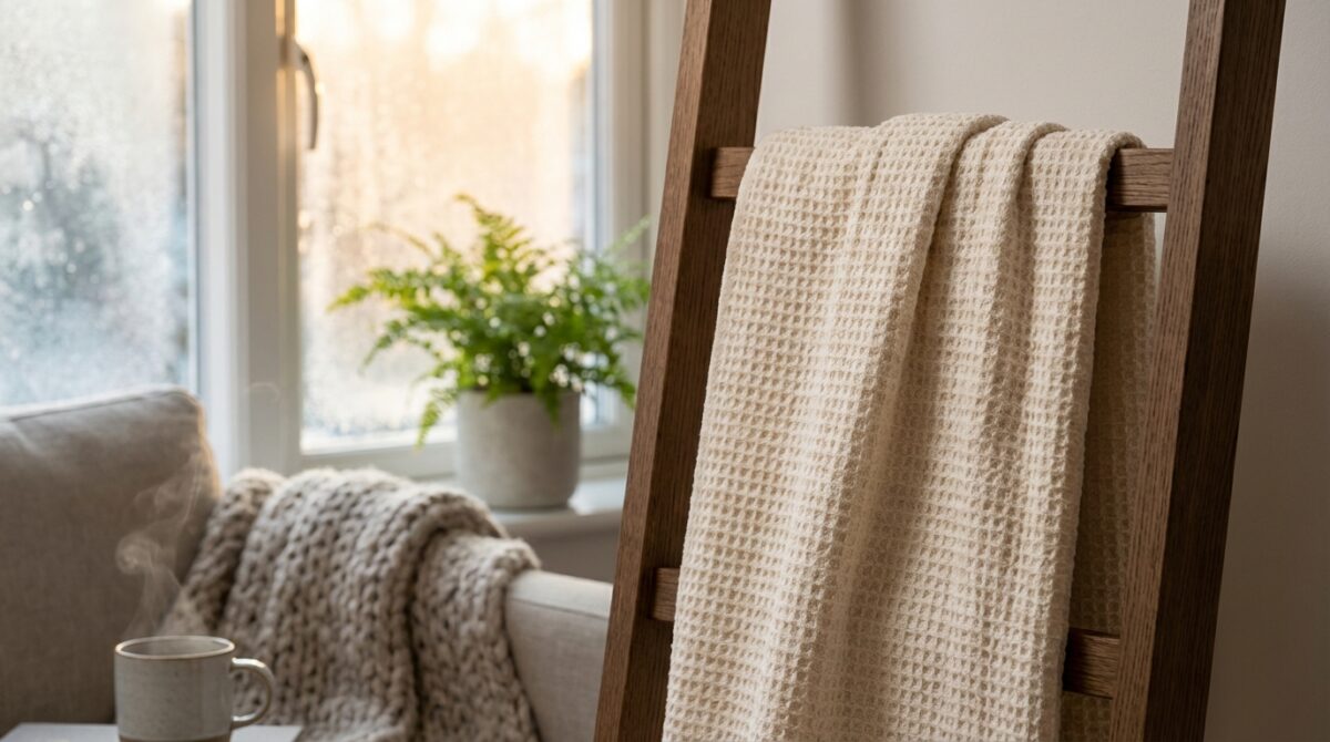 découvrez une astuce efficace pour sécher vos serviettes en hiver sans utiliser de sèche-linge ni de ventilateur, et éviter ainsi les mauvaises odeurs d'humidité.