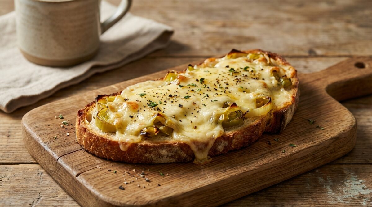 découvrez la tartine fromage-poireaux réconfortante, prête en 15 minutes avec du pain de la veille, idéale pour un repas d'hiver simple et savoureux.